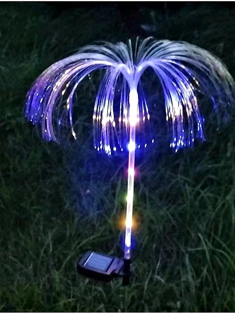 Solar Garden Lights Solar Fiber Optic Jellyfish Lamp Outdoor Waterproof Lawn Lam